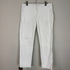 Frank & Eileen White Wicklow Cropped Pants Size 6